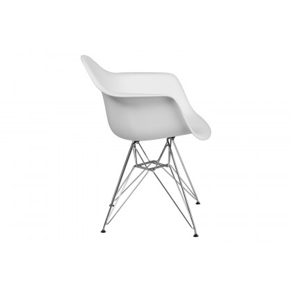 BLNK Alonza Series Plastic Chair with Chrome Base - White