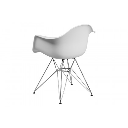 BLNK Alonza Series Plastic Chair with Chrome Base - White
