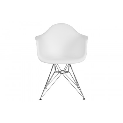 BLNK Alonza Series Plastic Chair with Chrome Base - White