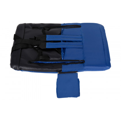BLNK Malta Portable Lightweight Reclining Stadium Chairs with Armrests, Padded Back and Seat Set of 2 - Blue