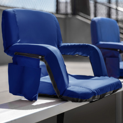 BLNK - Malta Portable Lightweight Reclining Stadium Chair with Armrests, Padded Back and Seat