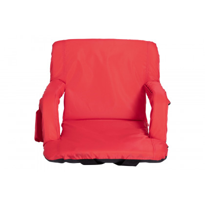 BLNK Malta Portable Lightweight Reclining Stadium Chair with Armrests, Padded Back and Seat - Red