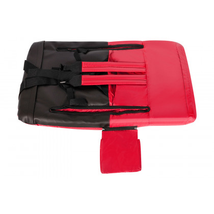 BLNK Malta Portable Lightweight Reclining Stadium Chair with Armrests, Padded Back and Seat - Red
