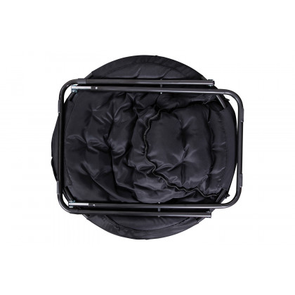 BLNK Gwen Faux Fur Oversize Portable Folding Saucer Moon Chair - Black