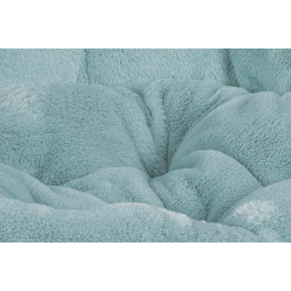BLNK Gwen Faux Fur Oversize Portable Folding Saucer Moon Chair - Dusty Aqua