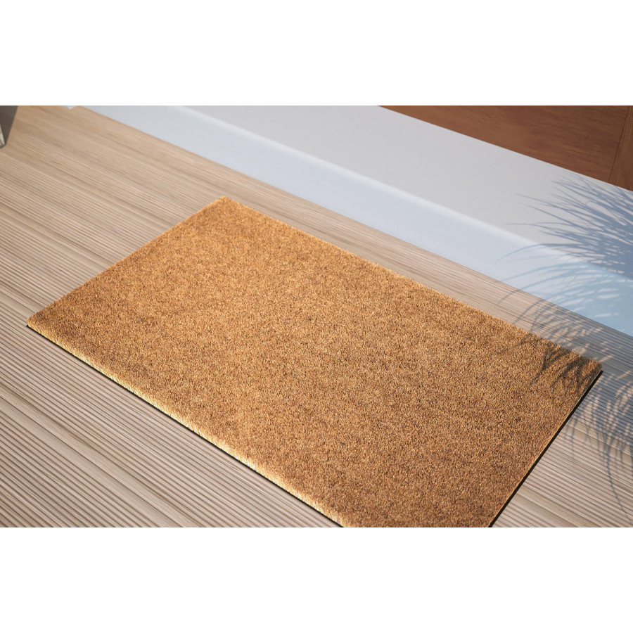 BLNK Harbold Coir Indoor-Outdoor Solid Doormat with Non-Slip Backing - Natural
