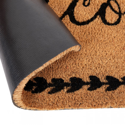 BLNK - Harbold Coir Indoor-Outdoor Doormat with Black Welcome Message and Non-Slip Backing
