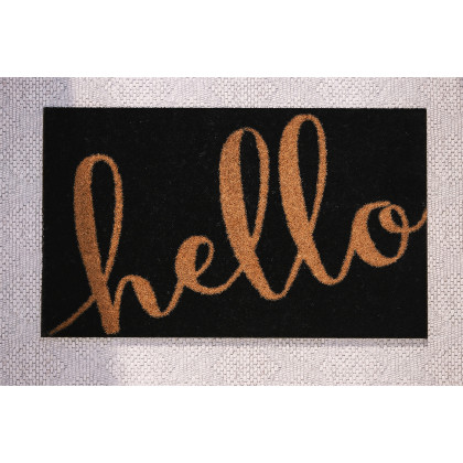 BLNK - Harbold Coir Indoor-Outdoor Doormat with Hello Message and Non-Slip Backing
