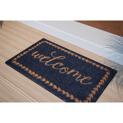 BLNK - Harbold Coir Indoor-Outdoor Doormat with Welcome Message and Non-Slip Backing