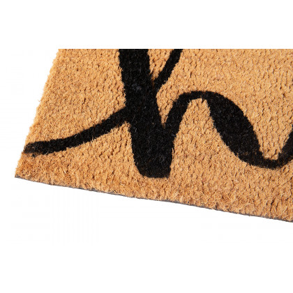 BLNK Harbold Coir Indoor-Outdoor Doormat with Hello Message and Non-Slip Backing - Natural