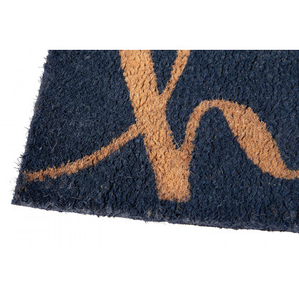 BLNK Harbold Coir Indoor-Outdoor Doormat with Hello Message and Non-Slip Backing - Navy