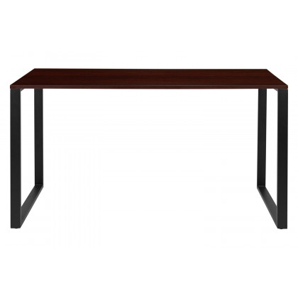 BLNK Kimberly Industrial Style Commercial Computer Desk - Mahogany
