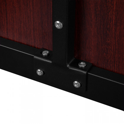 BLNK Kimberly Industrial Style Commercial Computer Desk - Mahogany