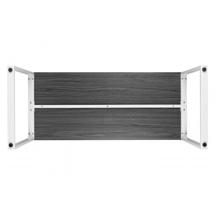 BLNK Kimberly Industrial Style Commercial Computer Desk - Rustic Gray