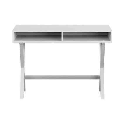 BLNK Dolly Home Office Writing Computer Desk with Open Storage Compartments - White