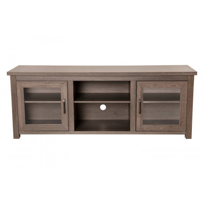 BLNK Sheffield Classic TV Stand up to 80" TVs - Finish with Full Glass Doors - Modern Black Wash