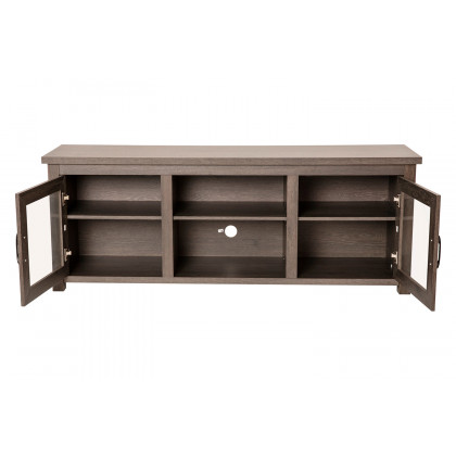 BLNK Sheffield Classic TV Stand up to 80" TVs - Finish with Full Glass Doors - Modern Black Wash