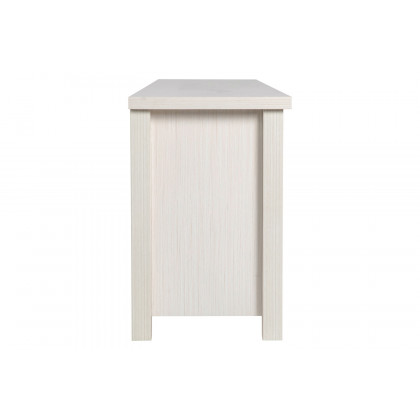 BLNK Sheffield Classic TV Stand up to 80" TVs - Finish with Full Glass Doors - Modern White Wash