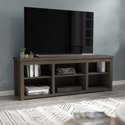 BLNK - Kilead Farmhouse Engineered Wood Framed Media Console TV Stand for up to 80" TVs with Open Storage