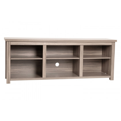 BLNK Kilead Farmhouse Engineered Wood Framed Media Console TV Stand for up to 80" TVs with Open Storage - Gray Wash Oak