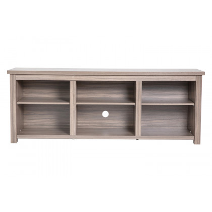 BLNK Kilead Farmhouse Engineered Wood Framed Media Console TV Stand for up to 80" TVs with Open Storage - Gray Wash Oak
