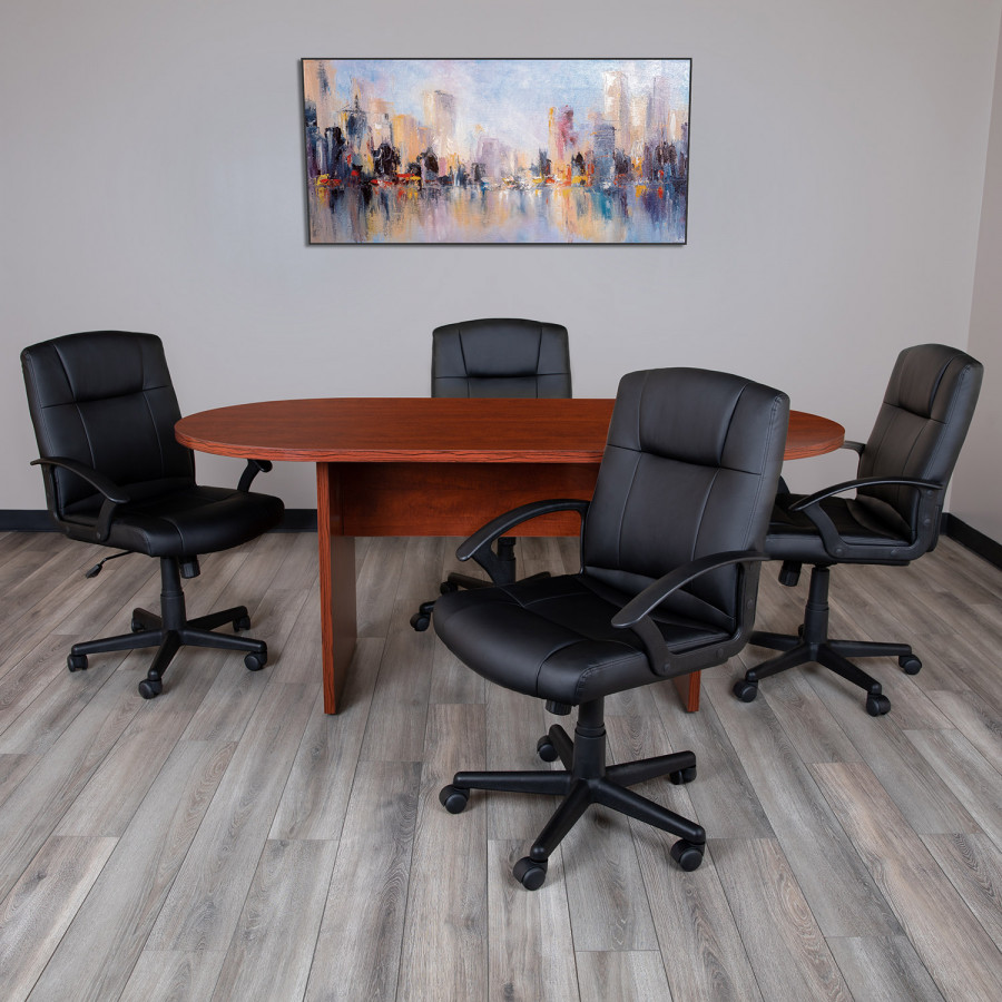 BLNK Jones Oval Conference Table - Cherry