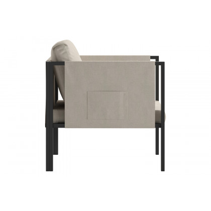 BLNK Lea Indoor-Outdoor Steel Framed Patio Chair with Cushions - Beige