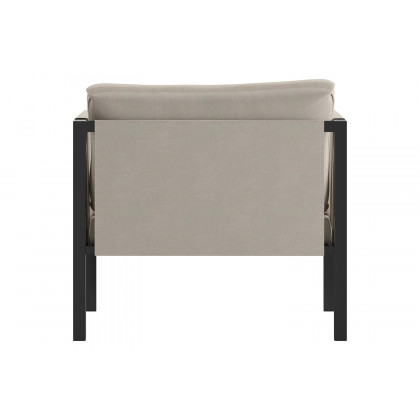 BLNK Lea Indoor-Outdoor Steel Framed Patio Chair with Cushions - Beige
