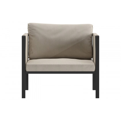 BLNK Lea Indoor-Outdoor Steel Framed Patio Chair with Cushions - Beige