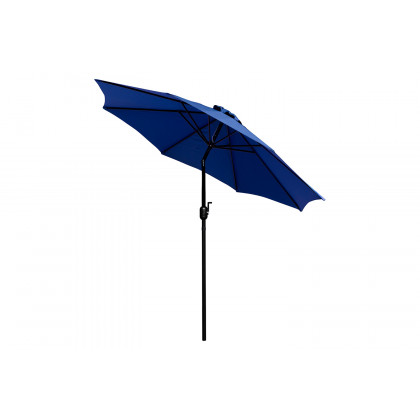 BLNK Sunny Round Umbrella with Crank and Tilt Function and Standing Umbrella Base - Navy