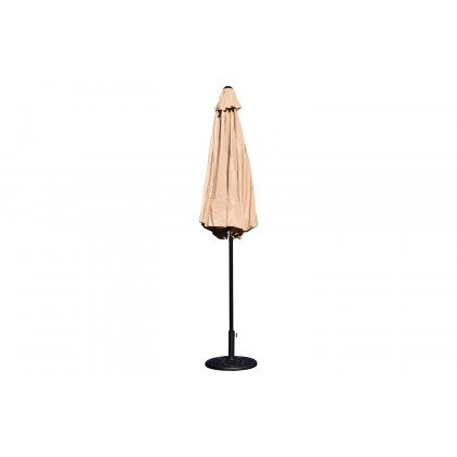 BLNK Kona Round Umbrella with Crank and Tilt Function and Standing Umbrella Base - Tan
