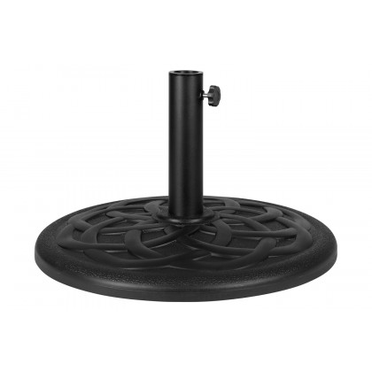 BLNK Sunny Round Umbrella with Crank and Tilt Function and Standing Umbrella Base - Teal