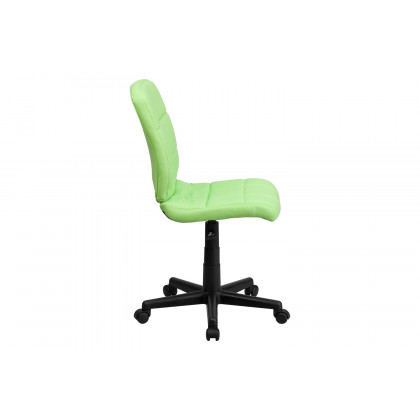 BLNK Clayton Vinyl Mid-Back Quilted Swivel Task Office Chair - Green