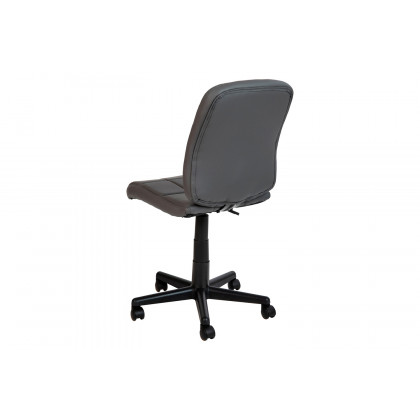 BLNK Clayton Vinyl Mid-Back Quilted Swivel Task Office Chair - Gray
