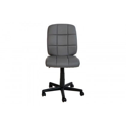 BLNK Clayton Vinyl Mid-Back Quilted Swivel Task Office Chair - Gray