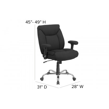 BLNK - HERCULES Series Fabric Executive Ergonomic Office Chair with Loop Arms