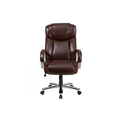 BLNK HERCULES Series LeatherSoft Executive Swivel Ergonomic Office Chair with Extra Wide Seat - Brown