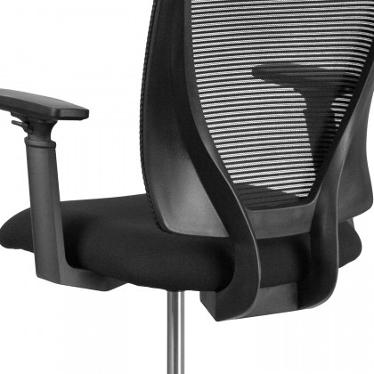 BLNK Harper Ergonomic Fabric Mid-Back Mesh Drafting Chair with Seat and Adjustable Foot Ring - with Adjustable Arms
