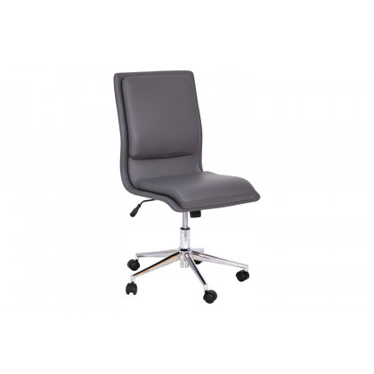 BLNK Madigan Mid-Back Armless Swivel Task Office Chair with and Adjustable Chrome Base - Gray