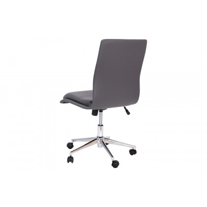 BLNK Madigan Mid-Back Armless Swivel Task Office Chair with and Adjustable Chrome Base - Gray