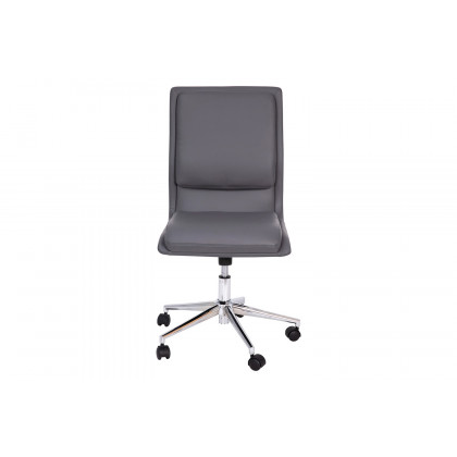 BLNK Madigan Mid-Back Armless Swivel Task Office Chair with and Adjustable Chrome Base - Gray