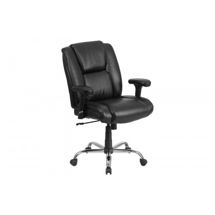 BLNK - HERCULES Series LeatherSoft Ergonomic Task Office Chair with Chrome Base and Adjustable Arms
