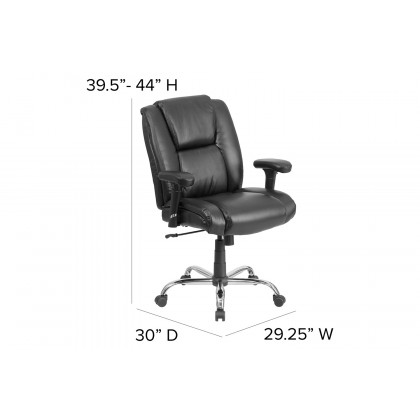 BLNK - HERCULES Series LeatherSoft Ergonomic Task Office Chair with Chrome Base and Adjustable Arms