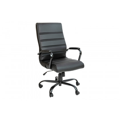 BLNK - Whitney LeatherSoft High-Back Executive Swivel Office Chair with Black Frame and Arms