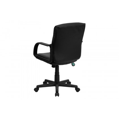 BLNK - Rider LeatherSoft Mid-Back Swivel Task Office Chair with Arms