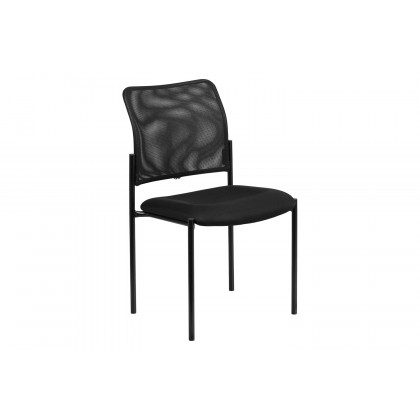 BLNK - Jana Comfort Black Mesh Stackable Steel Side Chair
