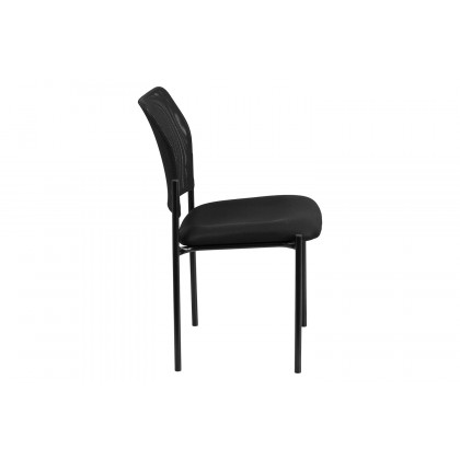 BLNK Jana Comfort Black Mesh Stackable Steel Side Chair