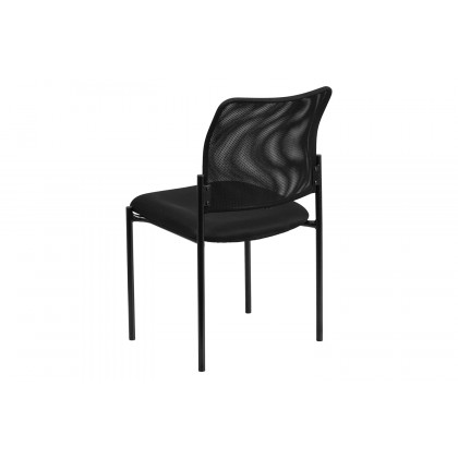 BLNK Jana Comfort Black Mesh Stackable Steel Side Chair