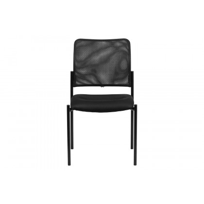 BLNK Jana Comfort Black Mesh Stackable Steel Side Chair