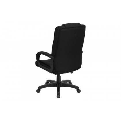 BLNK Jessica Fabric High Back Executive Swivel Office Chair with Arms - Black